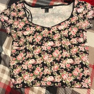Never worn floral crop top